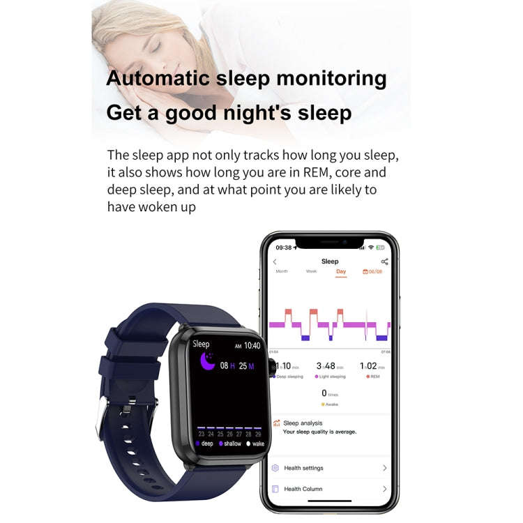 ET210 1.91 inch IPS Screen IP67 Waterproof Silicone Band Smart Watch, Support Body Temperature Mo...