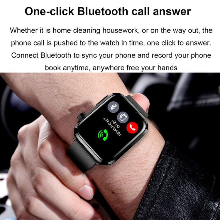 ET210 1.91 inch IPS Screen IP67 Waterproof Silicone Band Smart Watch, Support Body Temperature Mo...