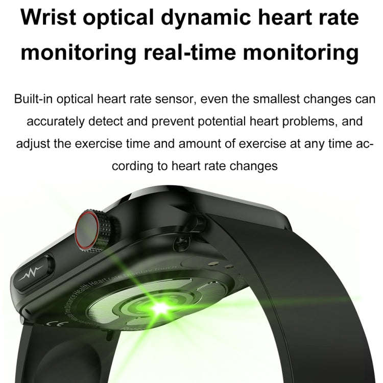 ET210 1.91 inch IPS Screen IP67 Waterproof Silicone Band Smart Watch, Support Body Temperature Mo...