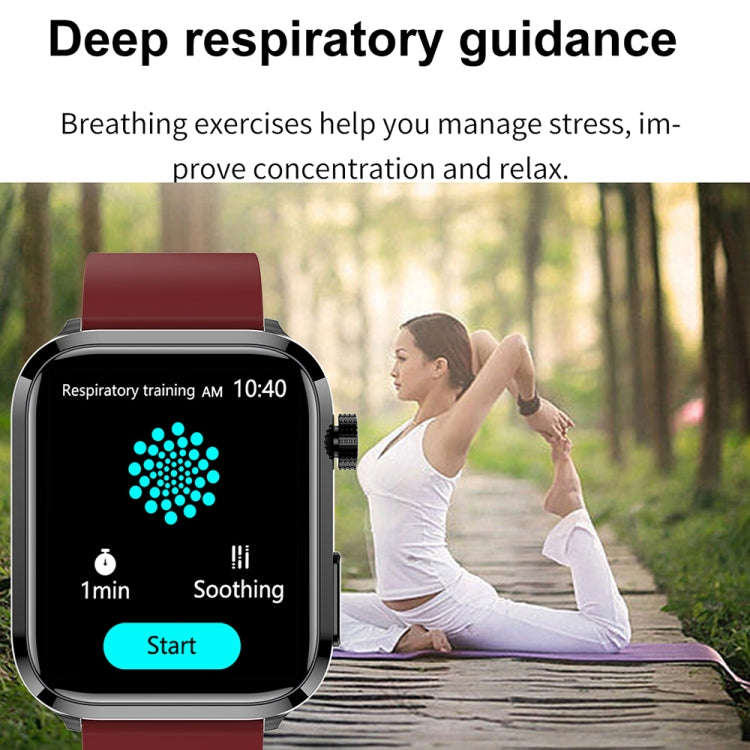 ET210 1.91 inch IPS Screen IP67 Waterproof Silicone Band Smart Watch, Support Body Temperature Mo...