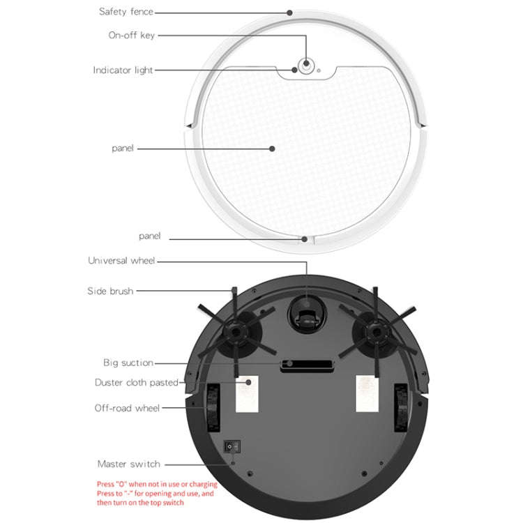 BOWAI OB8S Household Intelligent Path Charging Sweeping Robot (Black)