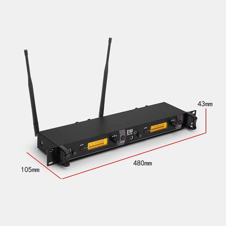 XTUGA IEM1200 Wireless Transmitter Stage Singer Ear Monitor System (UK Plug)