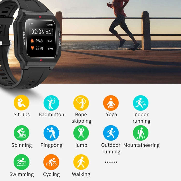 Lokmat FT10 1.3 inch IPS Touch Screen Waterproof Smart Watch, Support Music Play / Heart Rate / B...