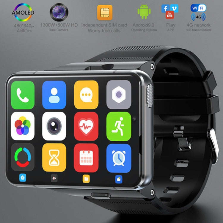 LOKMAT APPLLP Max 4G Call Smart Watch, 2.88 inch MTK6761 Quad Core, 4GB+64GB, Android  9.0, GPS, ...