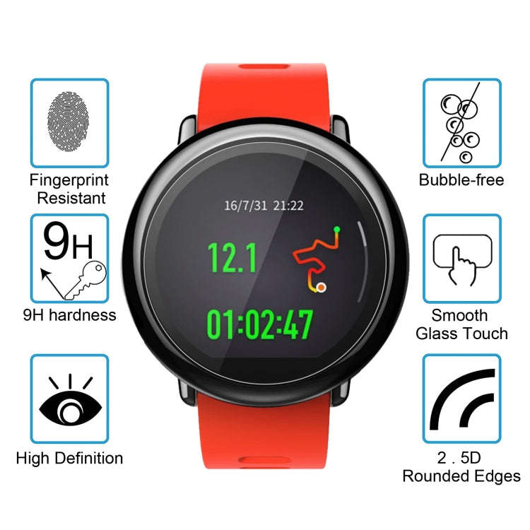 2 PCS ENKAY Hat-Prince for Xiaomi Huami AMAZFIT Smart Watch 0.2mm 9H Surface Hardness 2.15D Explo...