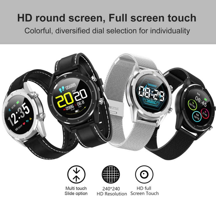 DT28 1.54inch IP68 Waterproof Silicone Strap Smartwatch Bluetooth 4.2, Support Incoming Call Remi...