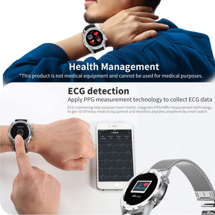 DT28 1.54inch IP68 Waterproof Silicone Strap Smartwatch Bluetooth 4.2, Support Incoming Call Remi...