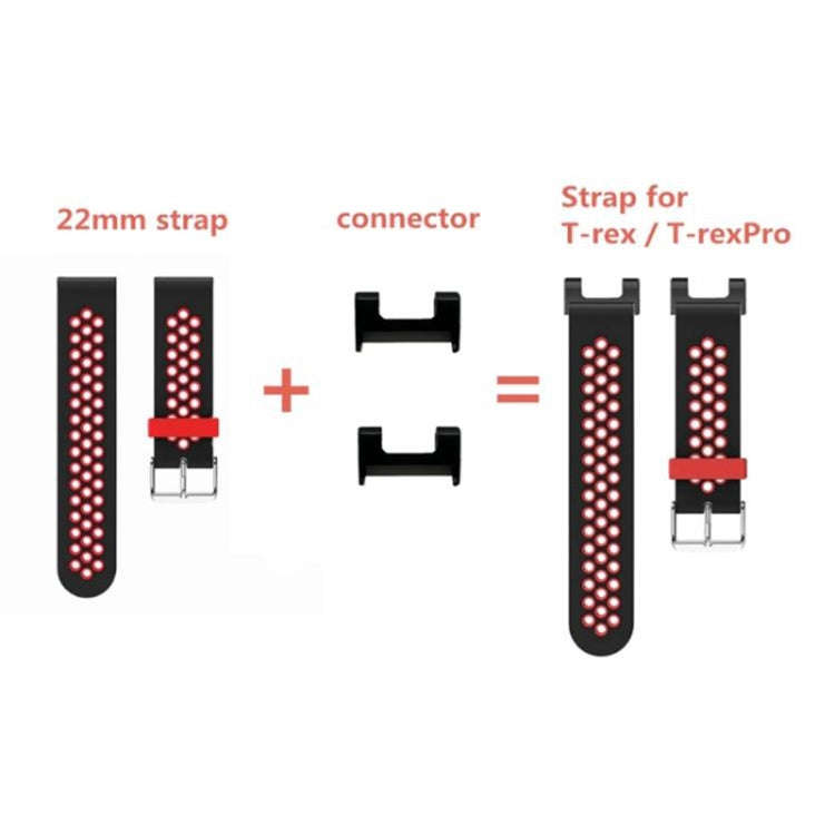 For Amazfit T-Rex / T-Rex Pro / Ares 1 Pair 22mm Metal Watch Band Connector(Black)
