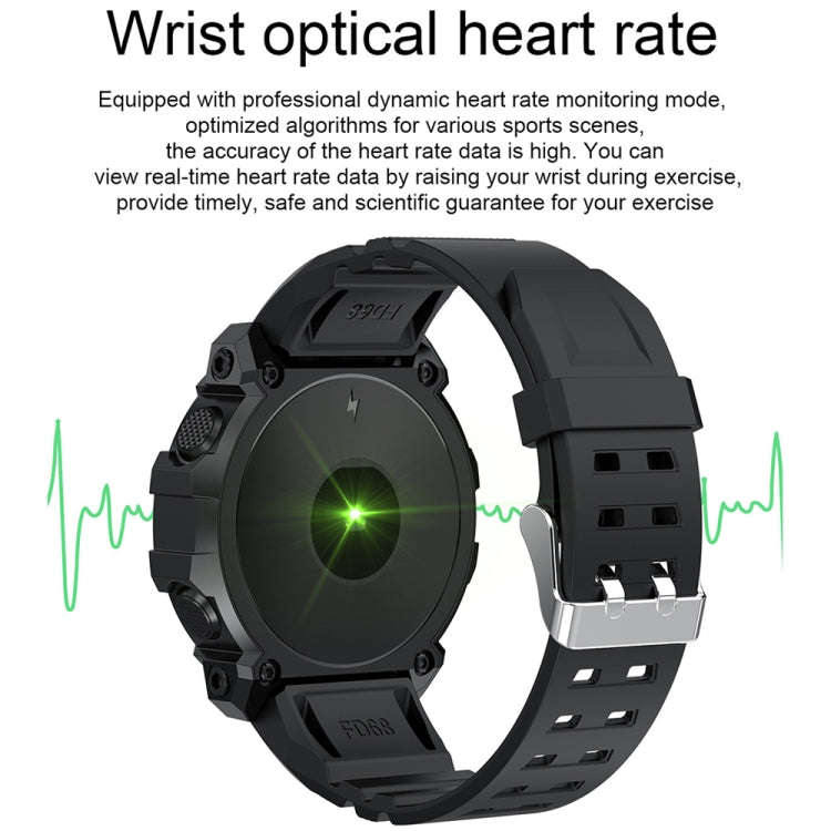 FD68 1.3 inch Color Round Screen Sport Smart Watch, Support Heart Rate / Multi-Sports Mode(Red)