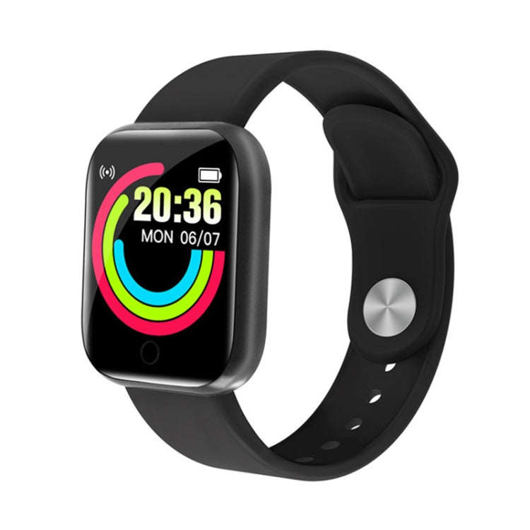 Y68 1.44 inch Smart Watch, Support Heart Rate Blood Pressure Blood Oxygen Monitoring (Black)