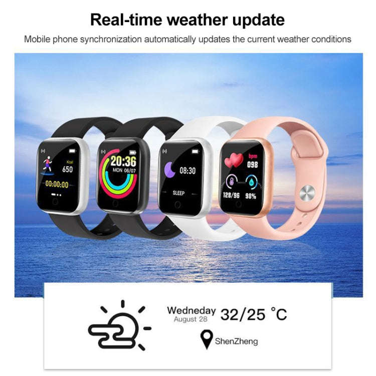 Y68 1.44 inch Smart Watch, Support Heart Rate Blood Pressure Blood Oxygen Monitoring (Pink)