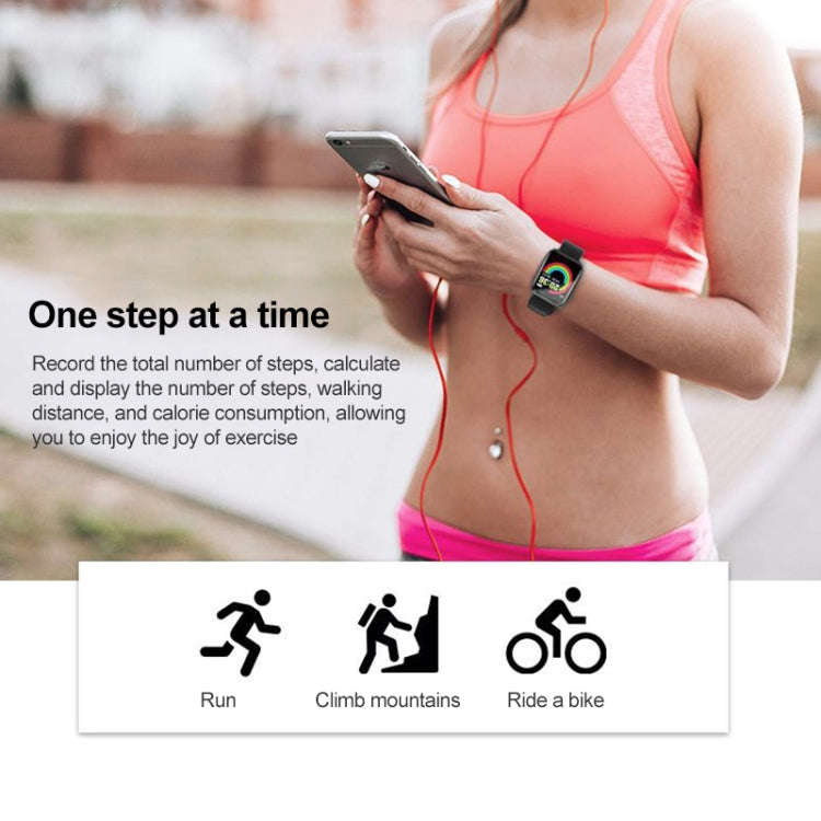 Y68 1.44 inch Smart Watch, Support Heart Rate Blood Pressure Blood Oxygen Monitoring (Pink)