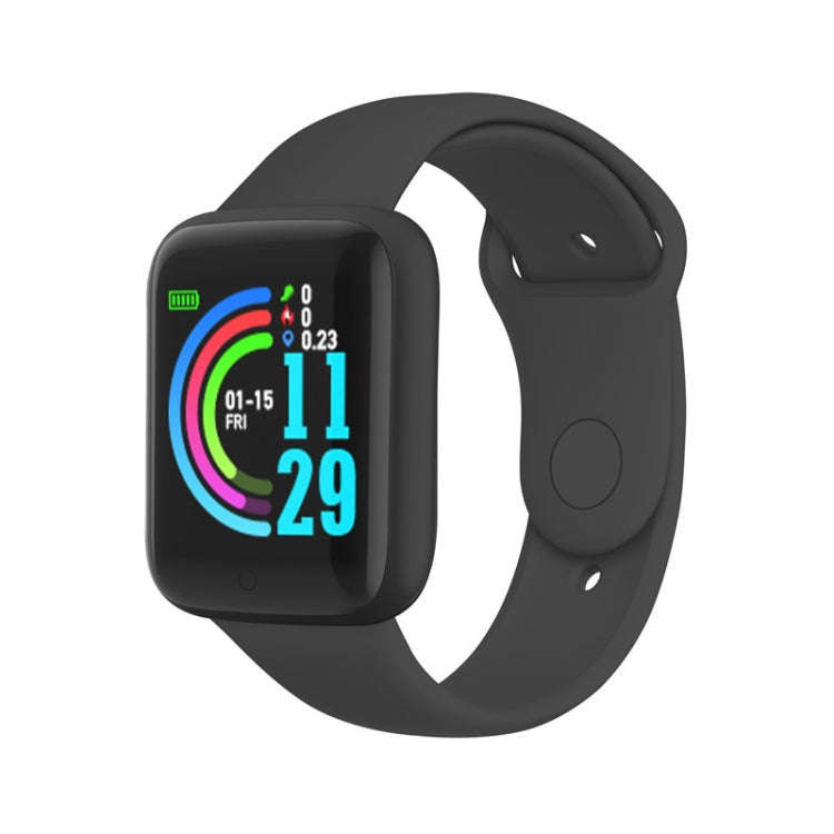 Y68M 1.44 inch Smart Watch, Support Heart Rate Blood Pressure Blood Oxygen Monitoring(Black)