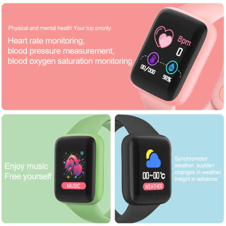 Y68M 1.44 inch Smart Watch, Support Heart Rate Blood Pressure Blood Oxygen Monitoring(Black)
