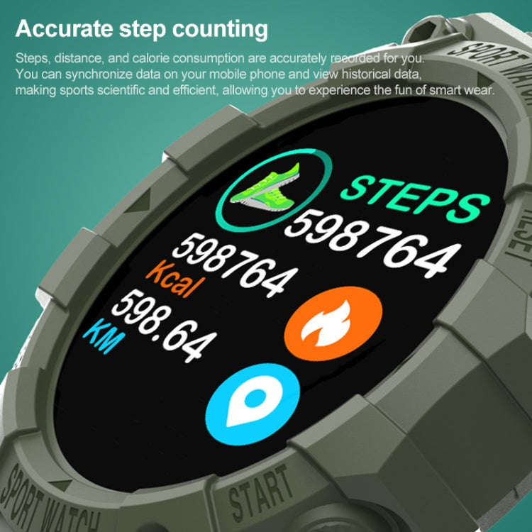 FD68S 1.44 inch Color Roud Screen Sport Smart Watch, Support Heart Rate / Multi-Sports Mode(Green)