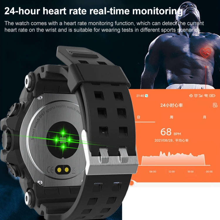 LC11 1.28 inch TFT Screen Outdoor Sports Smart Watch, IP68 Waterproof Support Heart Rate & Blood ...