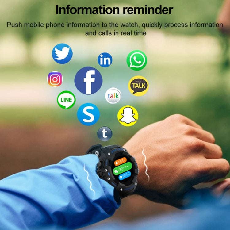 LC11 1.28 inch TFT Screen Outdoor Sports Smart Watch, IP68 Waterproof Support Heart Rate & Blood ...