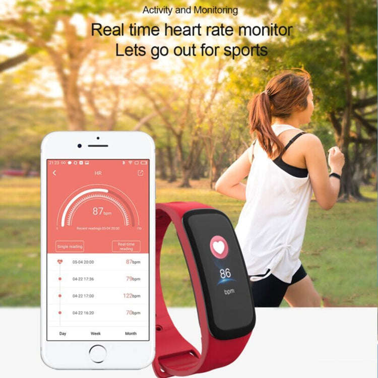 TLW B1 Plus Fitness Tracker 0.96 inch Color Screen Bluetooth 4.0 Wristband Smart Bracelet, IP67 W...
