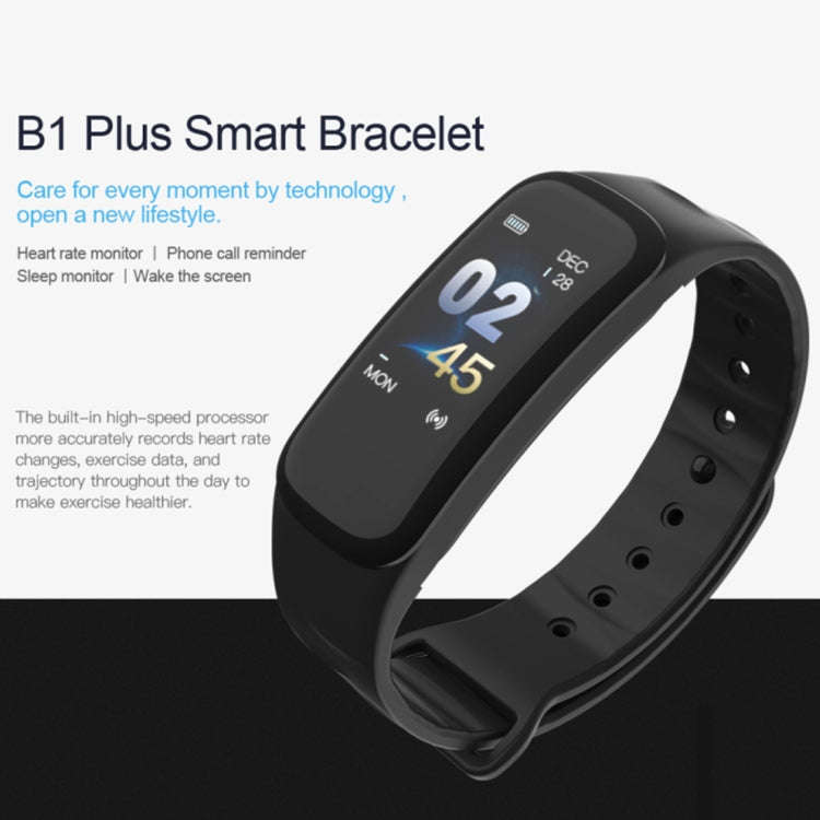 TLW B1 Plus Fitness Tracker 0.96 inch Color Screen Bluetooth 4.0 Wristband Smart Bracelet, IP67 W...