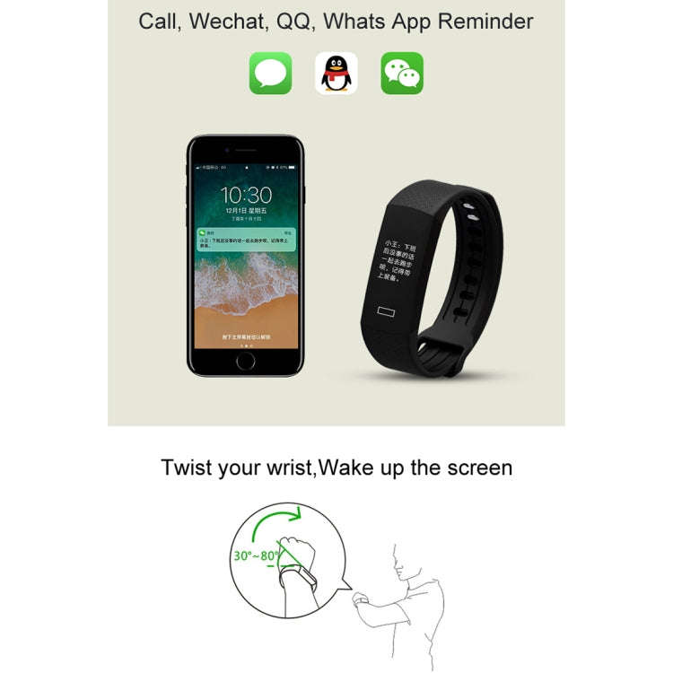 TLW B6 Fitness Tracker 0.96 inch TFT Screen Wristband Smart Bracelet, IP67 Waterproof, Support Sp...