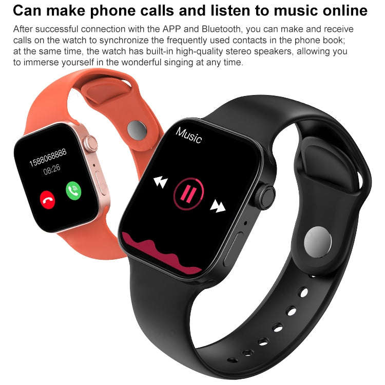 T500+MAX 1.69 inch HD Screen Smart Wristband, Support Bluetooth Calling/Heart Rate Monitoring (Bl...