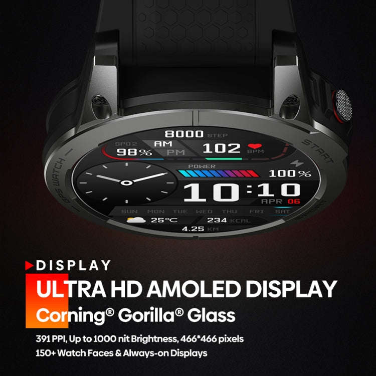Zeblaze Stratos 3 1.43 inch AMOLED Screen IP68 Waterproof Smart Watch, Support Bluetooth Call / G...