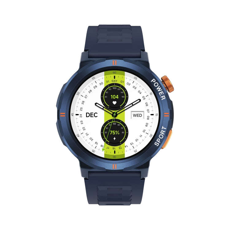 M52 1.43 inch Screen IP68 Waterproof Smart Watch, Support Bluetooth Call / Heart Rate (Blue)