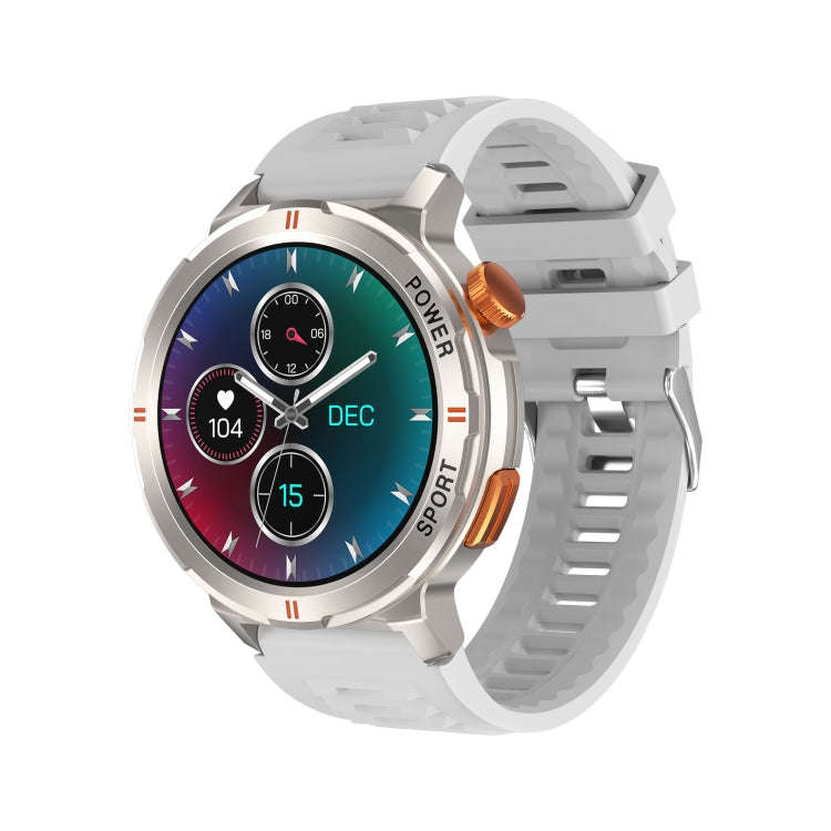 M52 1.43 inch Screen IP68 Waterproof Smart Watch, Support Bluetooth Call / Heart Rate (Silver)