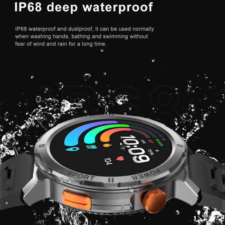 M52 1.43 inch Screen IP68 Waterproof Smart Watch, Support Bluetooth Call / Heart Rate (Blue)