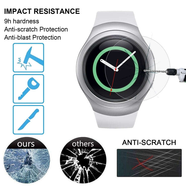 2 PCS ENKAY Hat-Prince for Samsung Gear S2 Smart Watch 0.2mm 9H Surface Hardness 2.15D Explosion-...