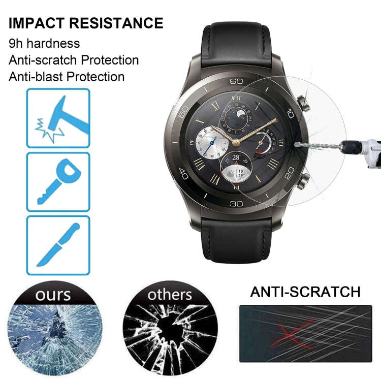 2 PCS ENKAY Hat-Prince for Huawei Watch 2 Smart Watch 0.2mm 9H Surface Hardness 2.15D Explosion-p...