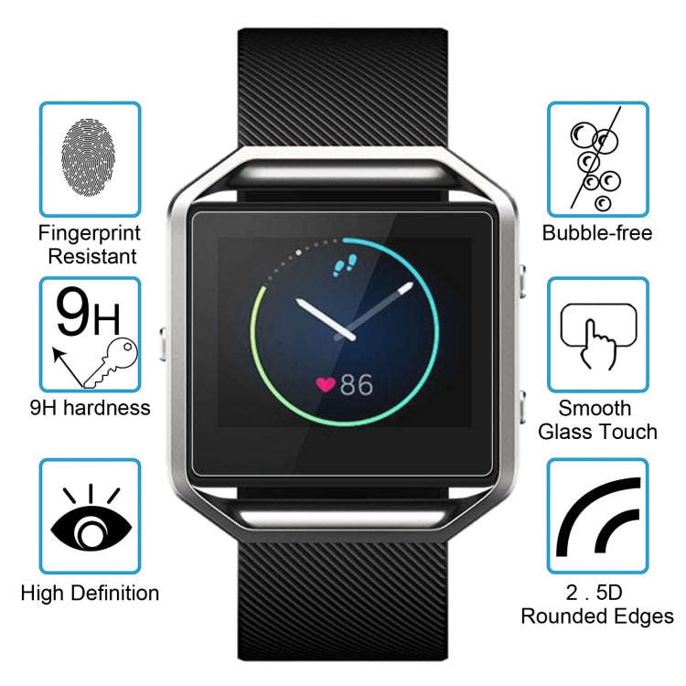 2 PCS ENKAY Hat-Prince for Fitbit Blaze Smart Watch 0.2mm 9H Surface Hardness 2.15D Explosion-pro...
