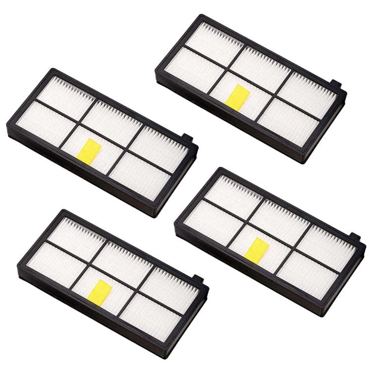 4 PCS Universal Replacement Robotic Vacuum Cleaner HEPA Filter for iRobot 870 / 800 / 880 / 960 /...