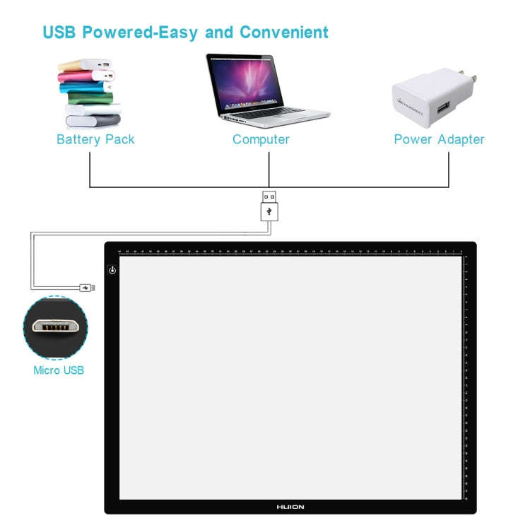Huion LA3 LED Light Tracing Pad Art Craft Light Box
