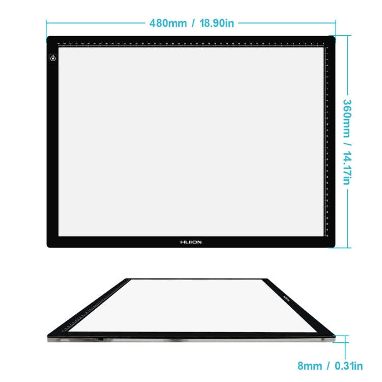 Huion LA3 LED Light Tracing Pad Art Craft Light Box