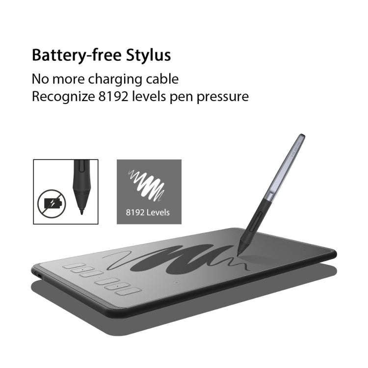 HUION Inspiroy Series H640P 5080LPI Professional Art USB Graphics Drawing Tablet for Windows / Ma...