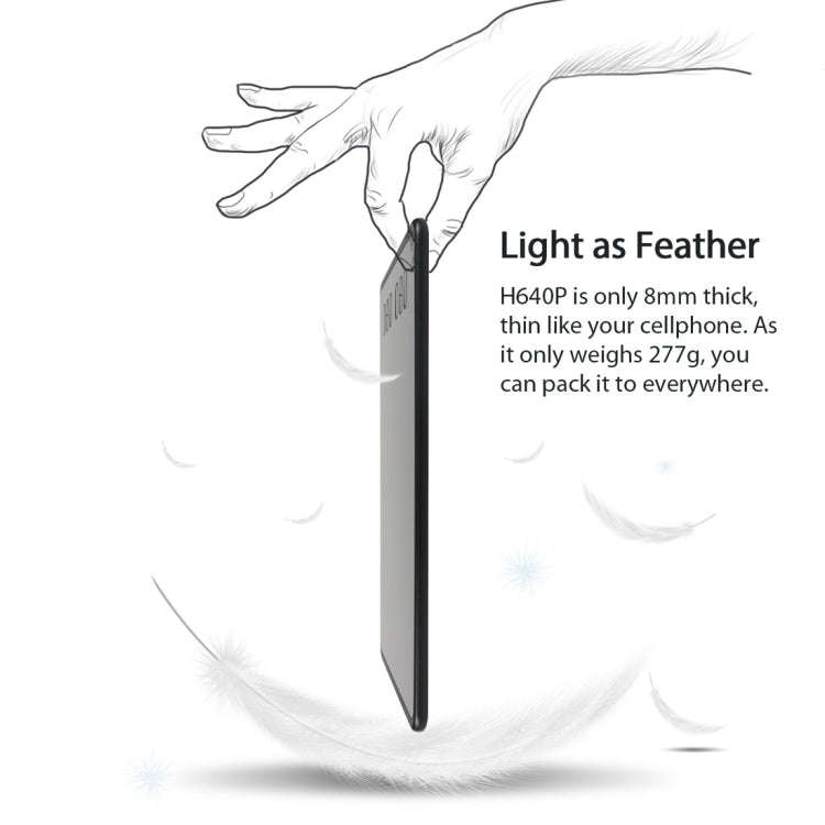 HUION Inspiroy Series H640P 5080LPI Professional Art USB Graphics Drawing Tablet for Windows / Ma...