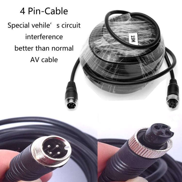 A1509 7 inch HD Car 12 IR Night Vision Rear View Backup Camera Rearview Monitor with 15m Cable