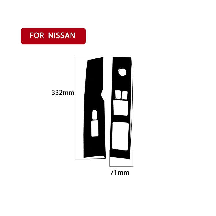 For Nissan 350Z 2003-2005 2pcs Car Window Lift Decorative Sticker, Right Drive