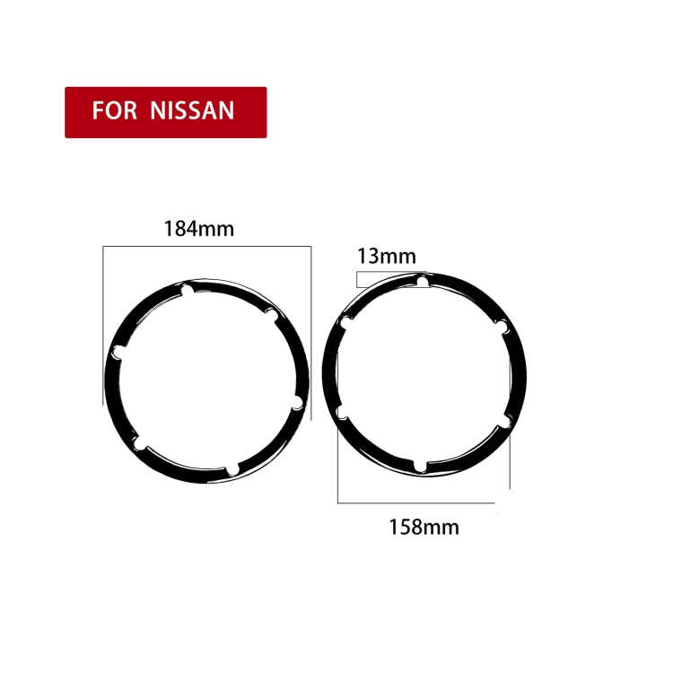 For Nissan 350Z 2003-2009 2pcs Car Hardtop Rear Speaker Horn Decorative Sticker, Left and Right D...