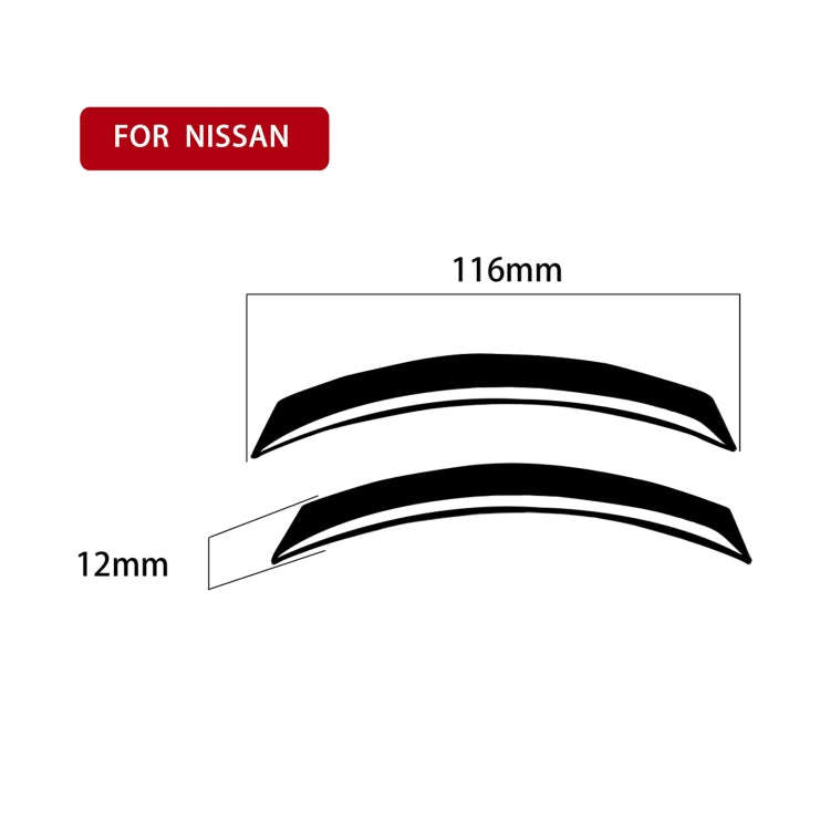 For Nissan 350Z 2003-2009 2pcs Car Air Outlet Decorative Stickers, Left and Right Drive Universal