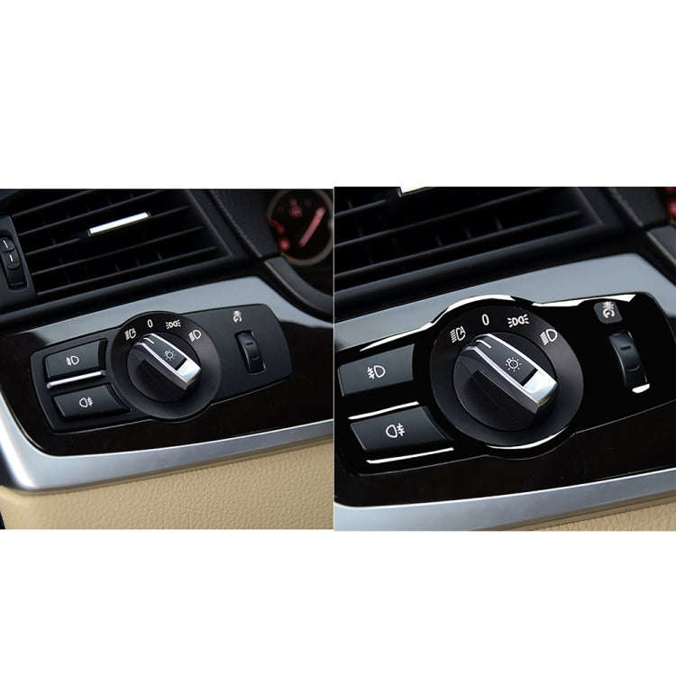 For BMW 5 Series F10 / F07 / F25 / F26 Car Headlight Switch Decorative Sticker,Left and Right Dri...