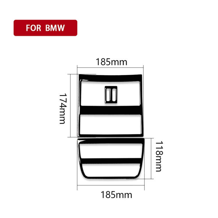For BMW 5 Series F10 2011-2017 4pcs Car Rear Air Outlet Decorative Sticker,Left and Right Drive U...