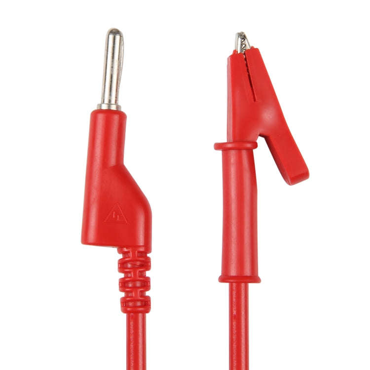 Thick Probe to Alligator Clip Test Lead Single Cable, Length: 1m (Red)