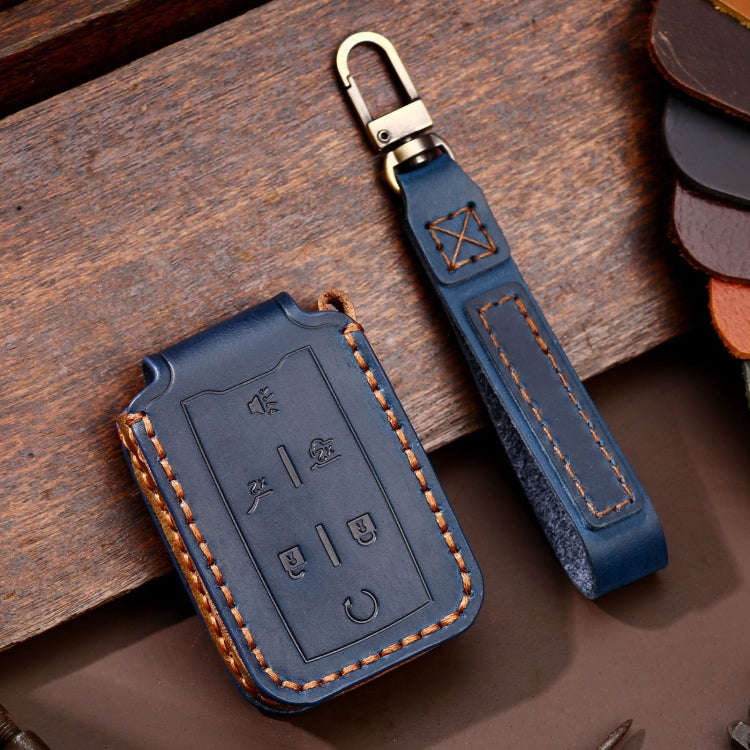 For Chevrolet GMC / Colorad 6-button C160 Car Key Leather Protective Case (Blue)