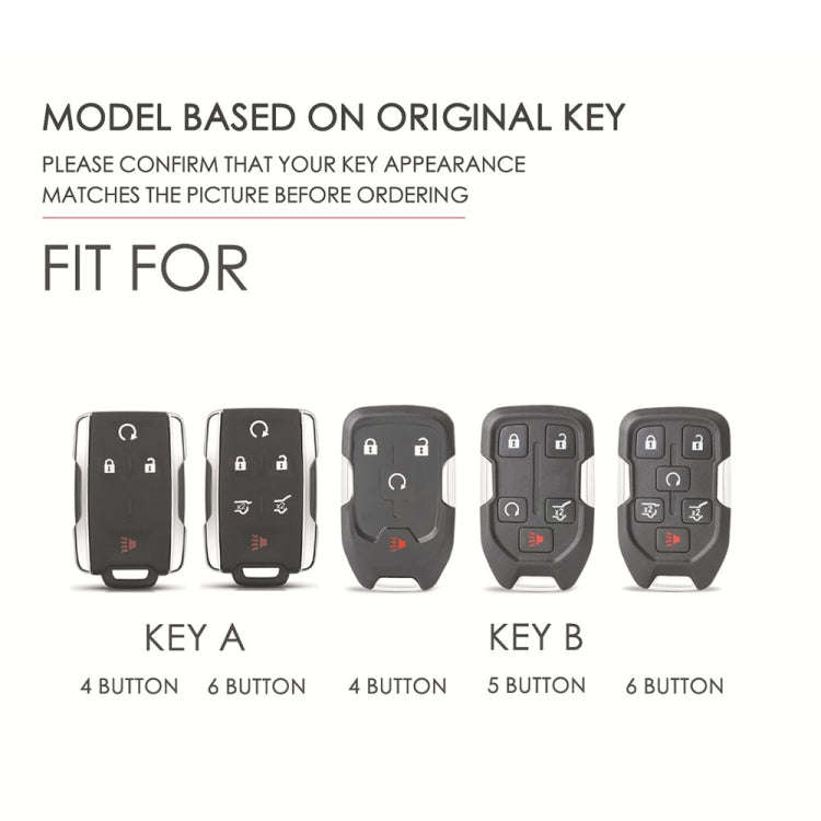 For Chevrolet GMC / Colorad 6-button C160 Car Key Leather Protective Case (Brown)