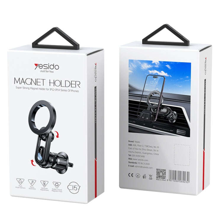 Yesido C157 Strong Magnetic Car Air Vent Phone Holder (Black)