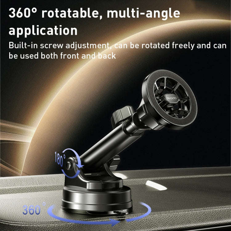 Yesido C158 2 in 1 Magnetic Ring Car Dashboard Air Vent Phone Holder (Black)