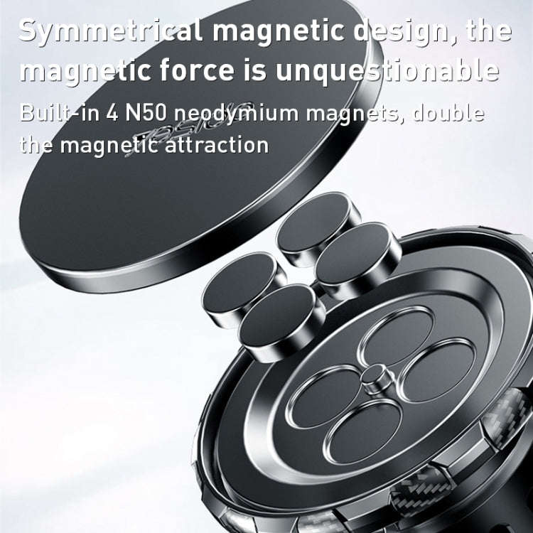 Yesido C160 Suction Cup Type Telescopic Rod Magnetic Car Phone Holder (Black)