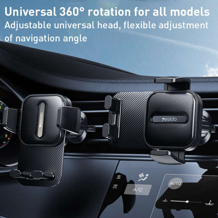 Yesido C167 Rotatable Car Air Outlet Phone Holder (Black)